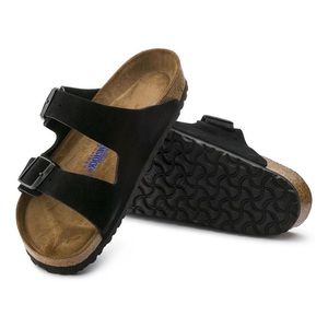 Never been work black suede Birkenstock’s
